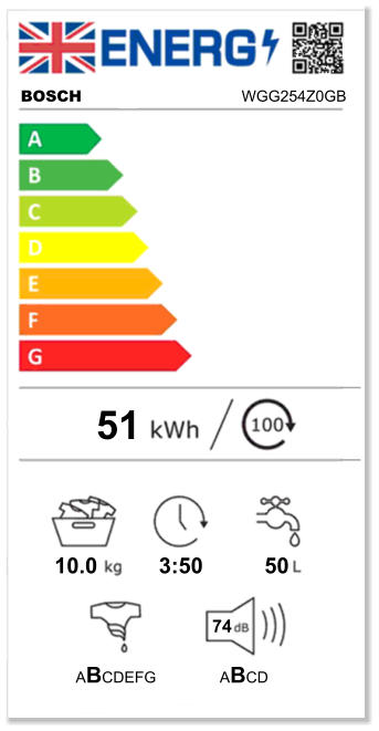 BOSCH                               WGG254Z0GB                     51             10.0          3:50          50                                        74                  ABCDEFG               ABCD